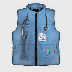 Мужской жилет Костюм врача, цвет: 3D-черный