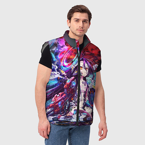 Мужской жилет No Game No Life Zero / 3D-Светло-серый – фото 3