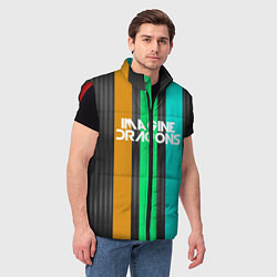 Мужской жилет Imagine Dragons: Evolve Lines, цвет: 3D-красный — фото 2