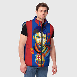Мужской жилет Lionel Messi, цвет: 3D-светло-серый — фото 2