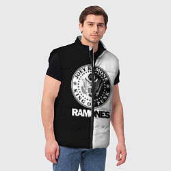 Мужской жилет Ramones B&W, цвет: 3D-черный — фото 2