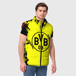 Мужской жилет FC Borussia Dortmund: Yellow & Black, цвет: 3D-красный — фото 2