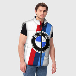 Мужской жилет BMW M: White Sport, цвет: 3D-светло-серый — фото 2