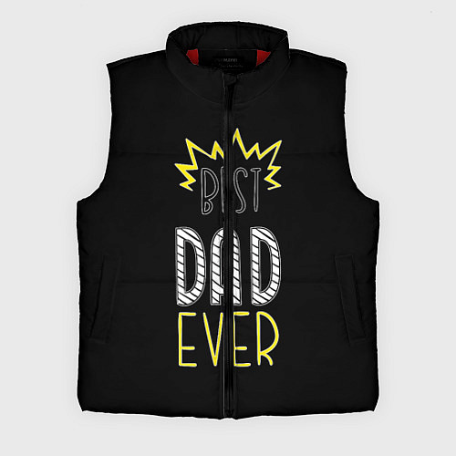 Мужской жилет Best Dad Ever / 3D-Красный – фото 1