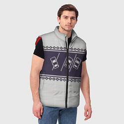 Мужской жилет Форсаж: Зимний узор, цвет: 3D-красный — фото 2
