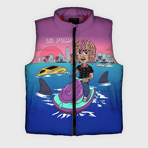 Мужской жилет Lil Pump on the water / 3D-Красный – фото 1