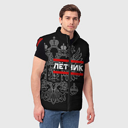 Мужской жилет Лётчик: герб РФ, цвет: 3D-красный — фото 2