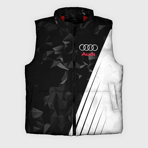 Мужской жилет Audi: Black Poly / 3D-Красный – фото 1
