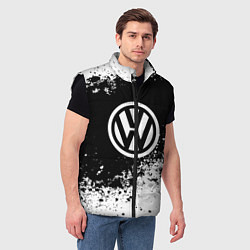 Мужской жилет Volkswagen: Black Spray, цвет: 3D-черный — фото 2