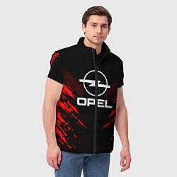 Мужской жилет Opel: Red Anger, цвет: 3D-красный — фото 2