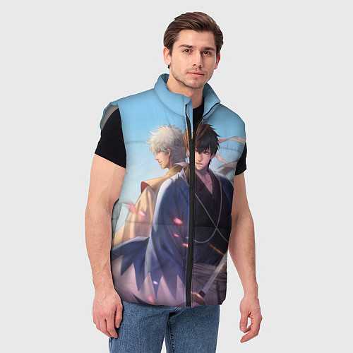Мужской жилет Gintama / 3D-Светло-серый – фото 3