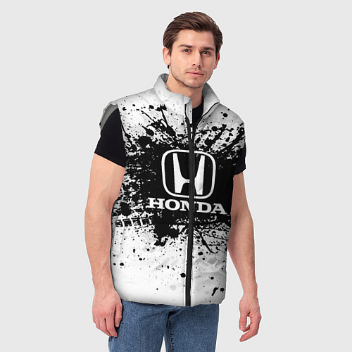 Мужской жилет Honda: Black Spray / 3D-Светло-серый – фото 3