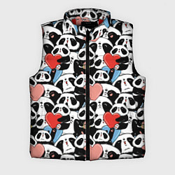 Мужской жилет Funny Pandas, цвет: 3D-красный