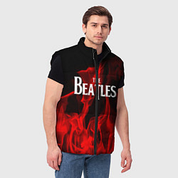 Мужской жилет The Beatles: Red Flame, цвет: 3D-черный — фото 2