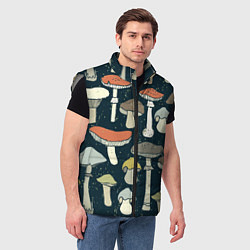 Мужской жилет Грибной лес, цвет: 3D-светло-серый — фото 2