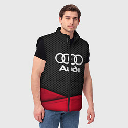 Мужской жилет Audi: Grey Carbon, цвет: 3D-черный — фото 2