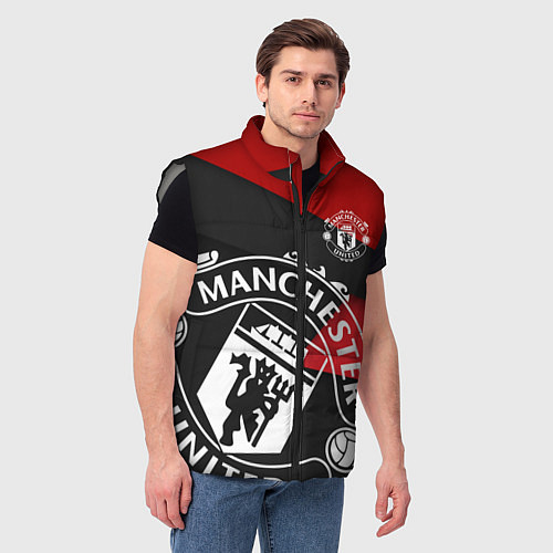 Мужской жилет FC Man United: Exclusive / 3D-Светло-серый – фото 3
