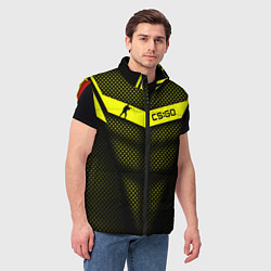 Мужской жилет CS:GO Yellow Carbon, цвет: 3D-красный — фото 2