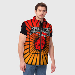 Мужской жилет Metallica Fist, цвет: 3D-черный — фото 2