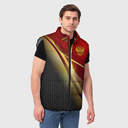 Мужской жилет RUSSIA SPORT: Gold Collection, цвет: 3D-светло-серый — фото 2