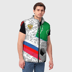 Мужской жилет Русский футбол, цвет: 3D-красный — фото 2