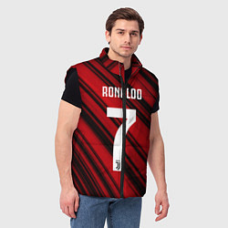 Мужской жилет Ronaldo 7: Red Sport, цвет: 3D-черный — фото 2