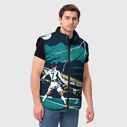 Мужской жилет Ronaldo lightning, цвет: 3D-черный — фото 2