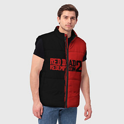 Мужской жилет RDD 2: Black & Red, цвет: 3D-черный — фото 2