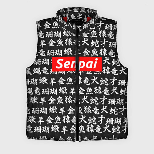 Мужской жилет Senpai Hieroglyphs / 3D-Красный – фото 1