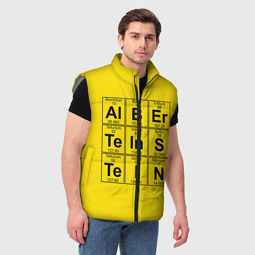 Мужской жилет Альберт Эйнштейн / 3D-Светло-серый – фото 3