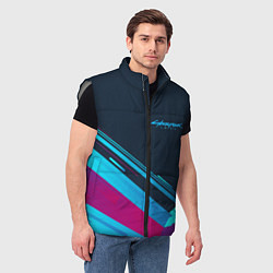 Мужской жилет Cyberpunk 2077, цвет: 3D-светло-серый — фото 2