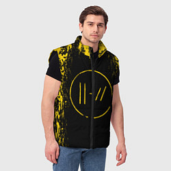 Мужской жилет 21 Pilots: Yellow & Black, цвет: 3D-черный — фото 2