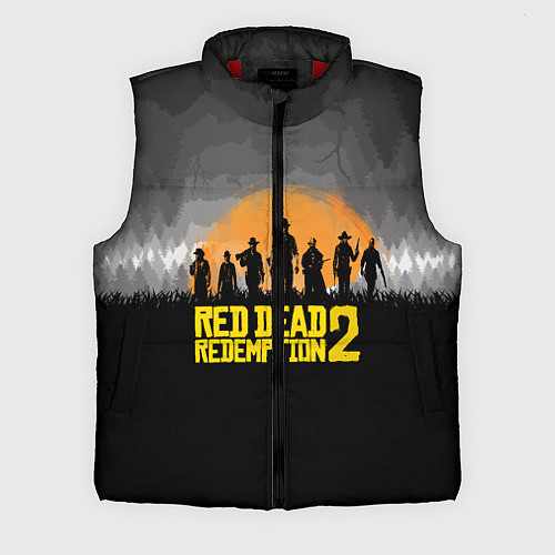 Мужской жилет RDR 2: Grey Style / 3D-Красный – фото 1