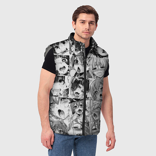 Мужской жилет Ahegao Babes / 3D-Светло-серый – фото 3