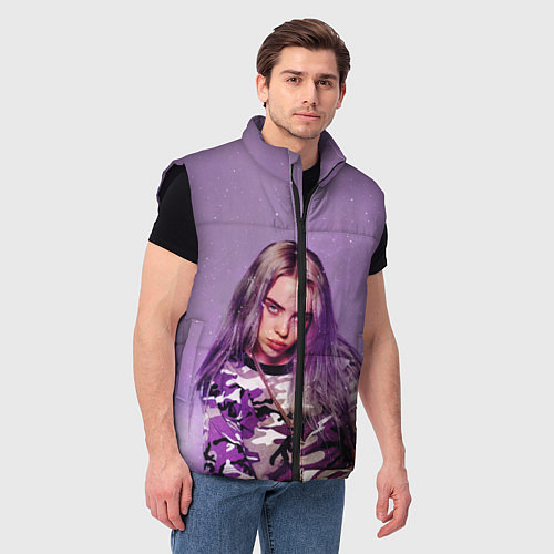 Мужской жилет Billie Eilish: Violet Fashion / 3D-Черный – фото 3