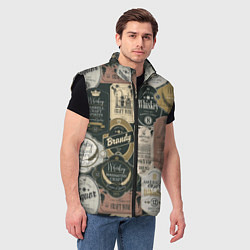 Мужской жилет Этикетки мира Виски, цвет: 3D-черный — фото 2