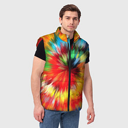 Мужской жилет Абстракция разноцветная и яркая, цвет: 3D-красный — фото 2