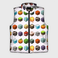 Мужской жилет Minecraft Cubes, цвет: 3D-светло-серый