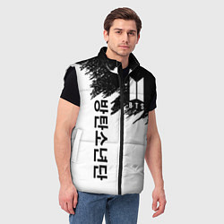 Мужской жилет BTS: White & Black, цвет: 3D-черный — фото 2
