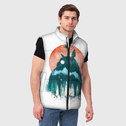 Мужской жилет Лесной Тоторо, цвет: 3D-черный — фото 2
