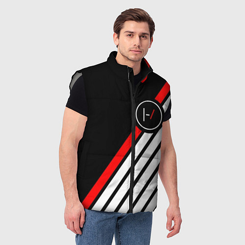 Мужской жилет 21 Pilots: Black Logo / 3D-Светло-серый – фото 3