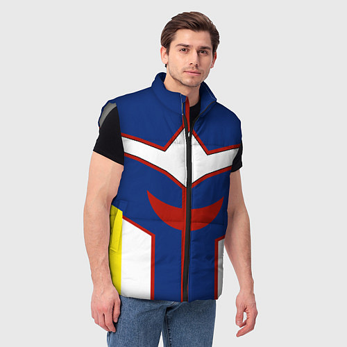 Мужской жилет ALL MIGHT MY HERO ACADEMIA MHA МОЯ ГЕРОЙСКАЯ АКАДЕ / 3D-Светло-серый – фото 3