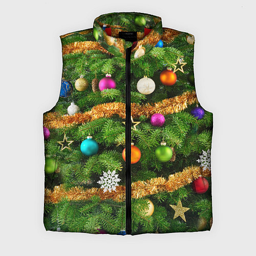 Мужской жилет Живая новогодняя ёлка / 3D-Красный – фото 1