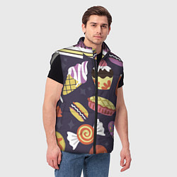 Мужской жилет Сладости, цвет: 3D-светло-серый — фото 2