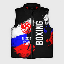 Мужской жилет Boxing Russia Team и герб РФ, цвет: 3D-красный