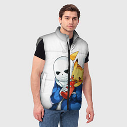Мужской жилет UNDERTALE, цвет: 3D-светло-серый — фото 2