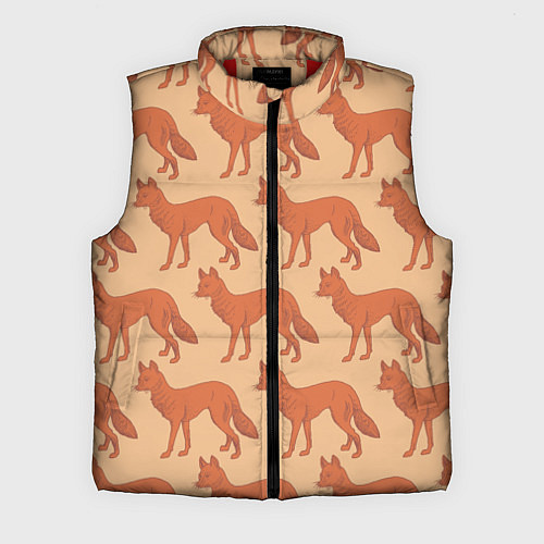 Мужской жилет Лисья стая / 3D-Красный – фото 1