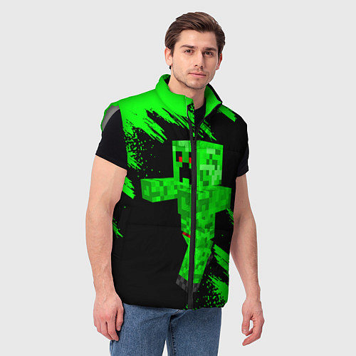 Мужской жилет MINECRAFT / 3D-Светло-серый – фото 3