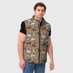 Мужской жилет Кони-лошади, цвет: 3D-черный — фото 2