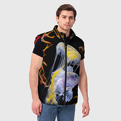 Мужской жилет Медуза, цвет: 3D-красный — фото 2